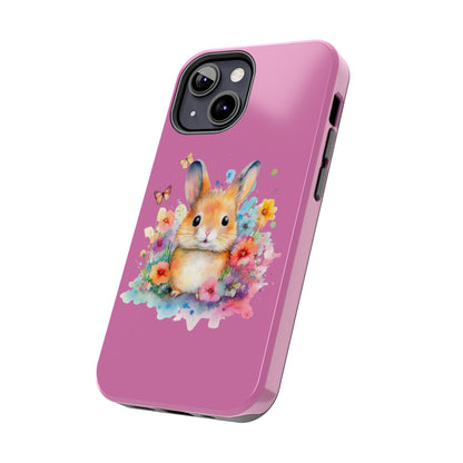 Like Pink Tough Phone Cases Rabbit Design