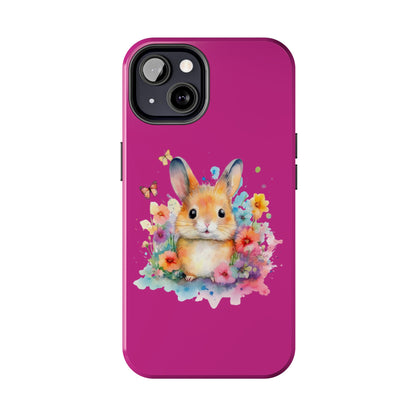 Pink Tough Phone Cases Rabbit Design