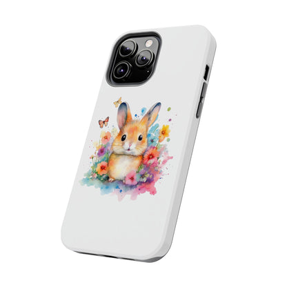 White Tough Phone Cases Rabbit Design