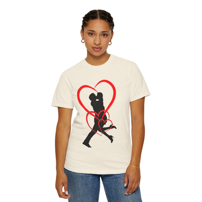 Dance Couple Heart Print UNISEX T-shirt - Gift for Her