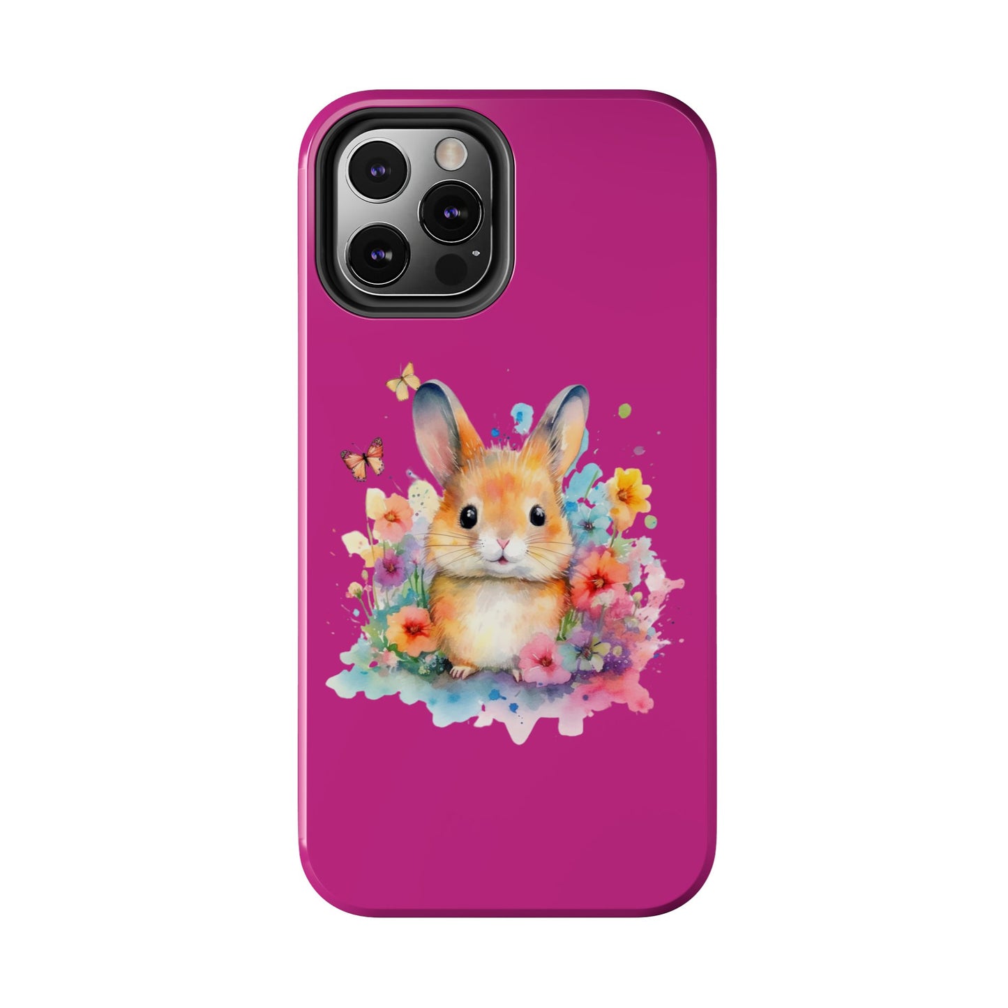 Pink Tough Phone Cases Rabbit Design