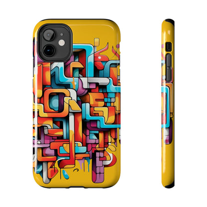 Yellow Tough Phone Cases - Graffiti Design