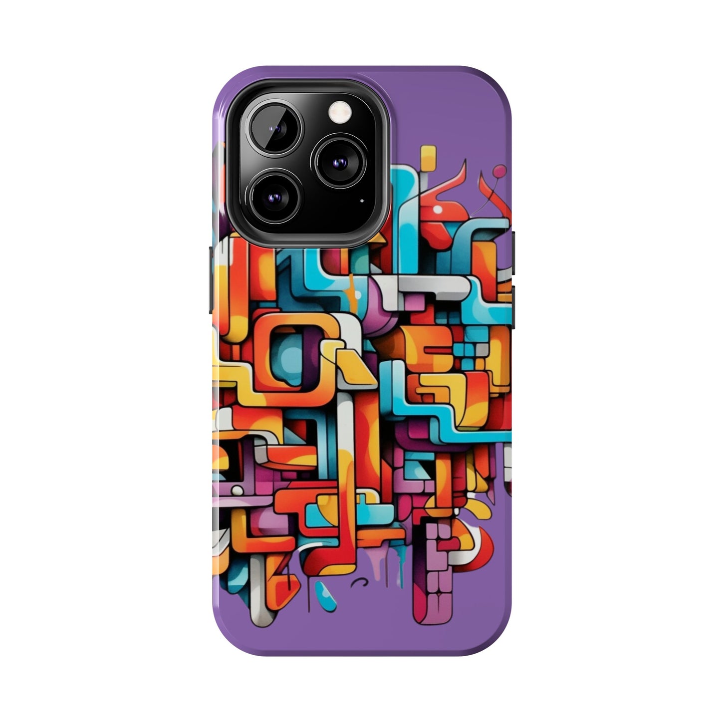 Light Purple Tough Phone Cases - Graffiti Design