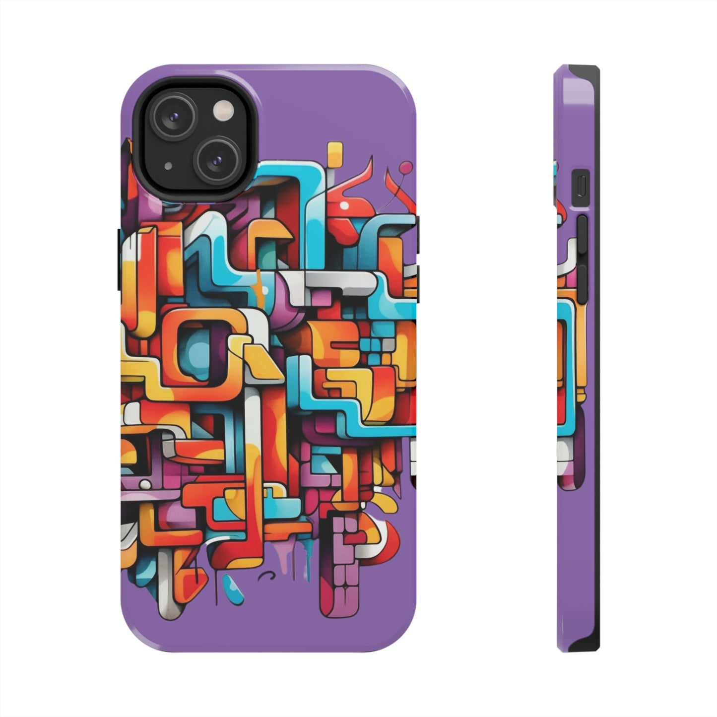 Light Purple Tough Phone Cases - Graffiti Design