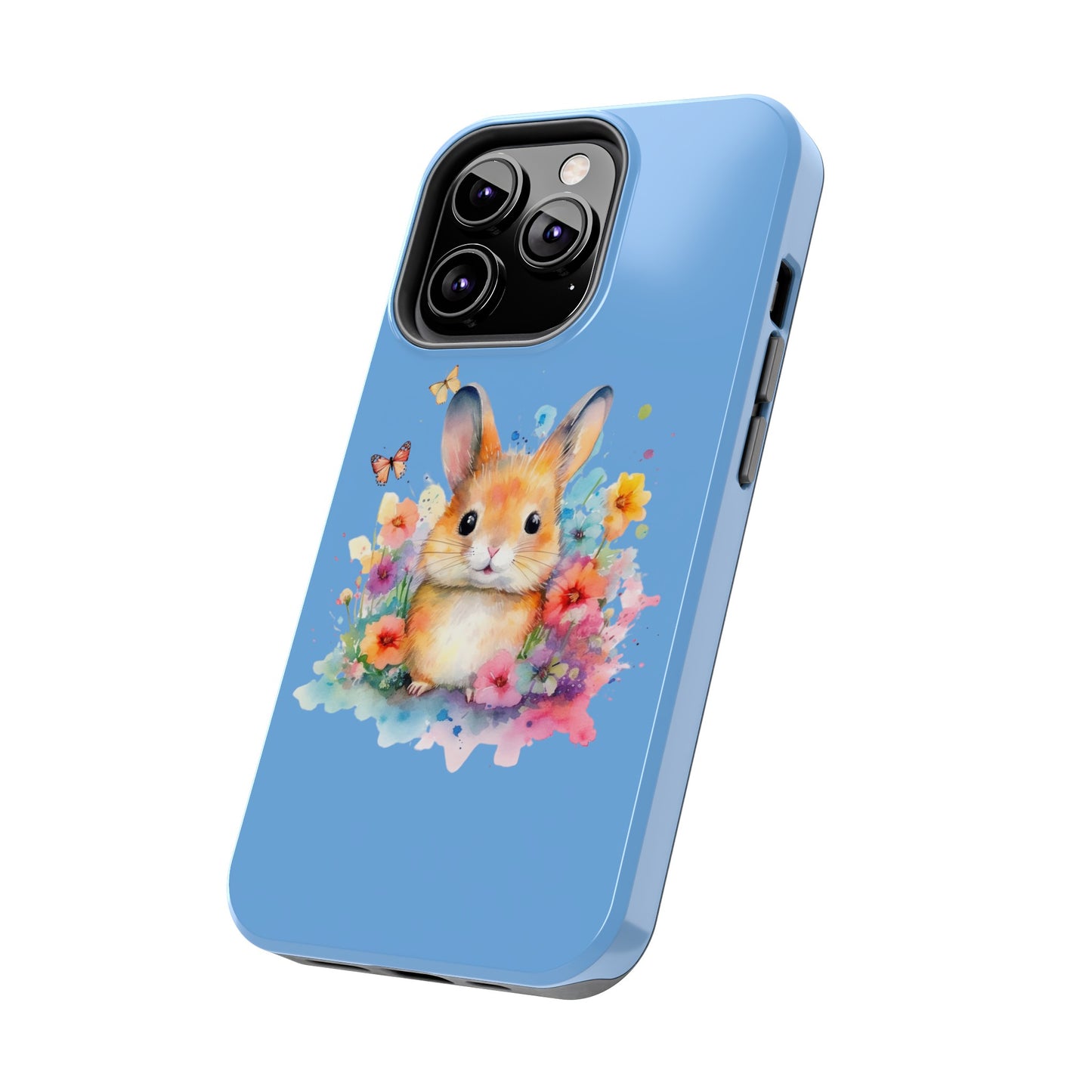 Light Blue Tough Phone Cases Rabbit Design