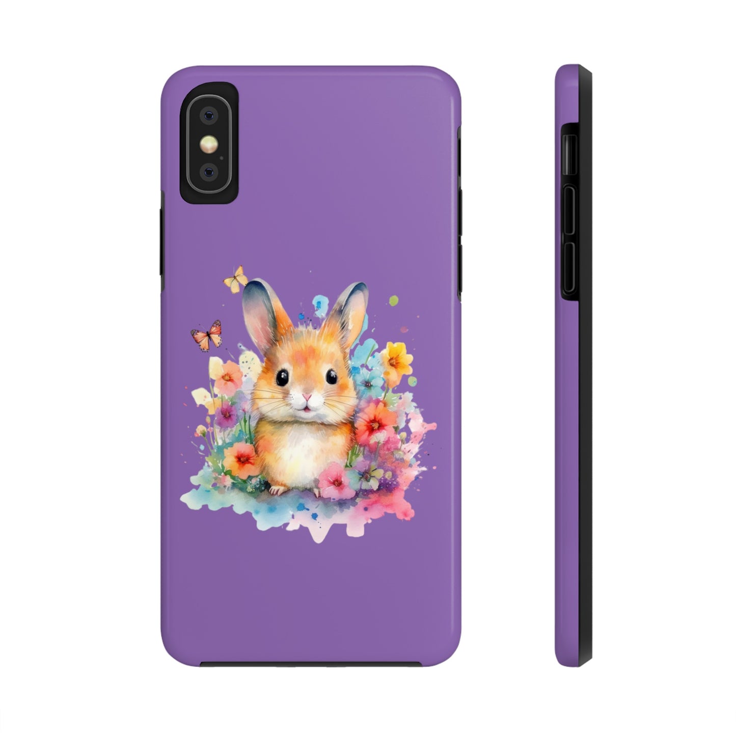 Light Purple Tough Phone Cases Rabbit Design