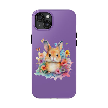 Light Purple Tough Phone Cases Rabbit Design