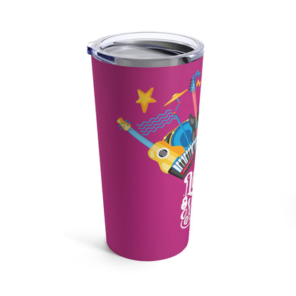 Pink Tumbler for Music Lovers 20oz