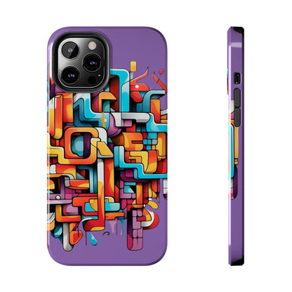 Light Purple Tough Phone Cases - Graffiti Design