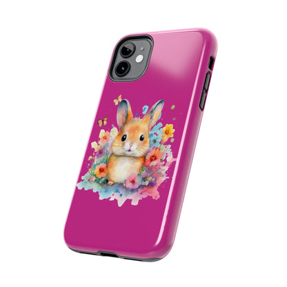 Pink Tough Phone Cases Rabbit Design