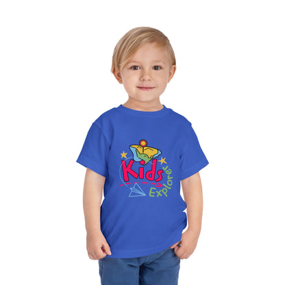 Kids Explore Toddler Tee — Colorful Adventure Graphic T-Shirt for Curious Little Explorers