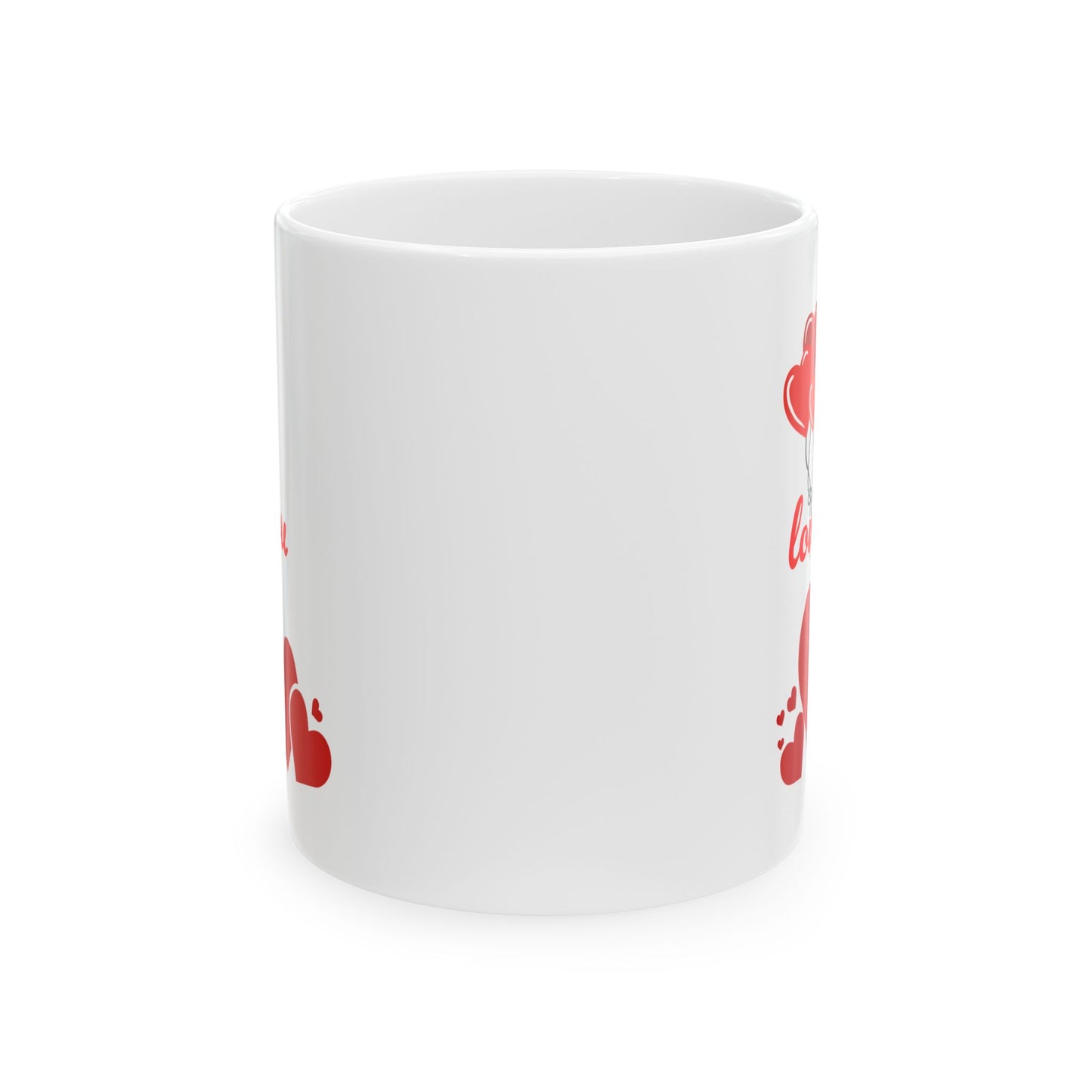 Heart Print Ceramic Mug