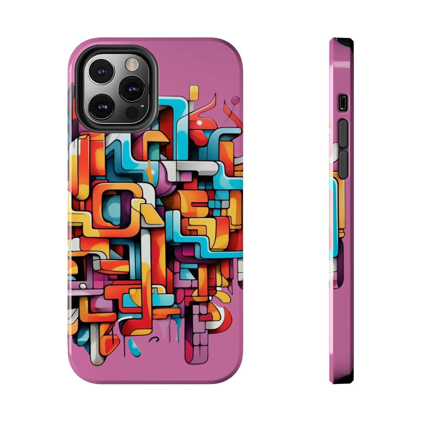 Pink Tough Phone Cases - Graffiti Design