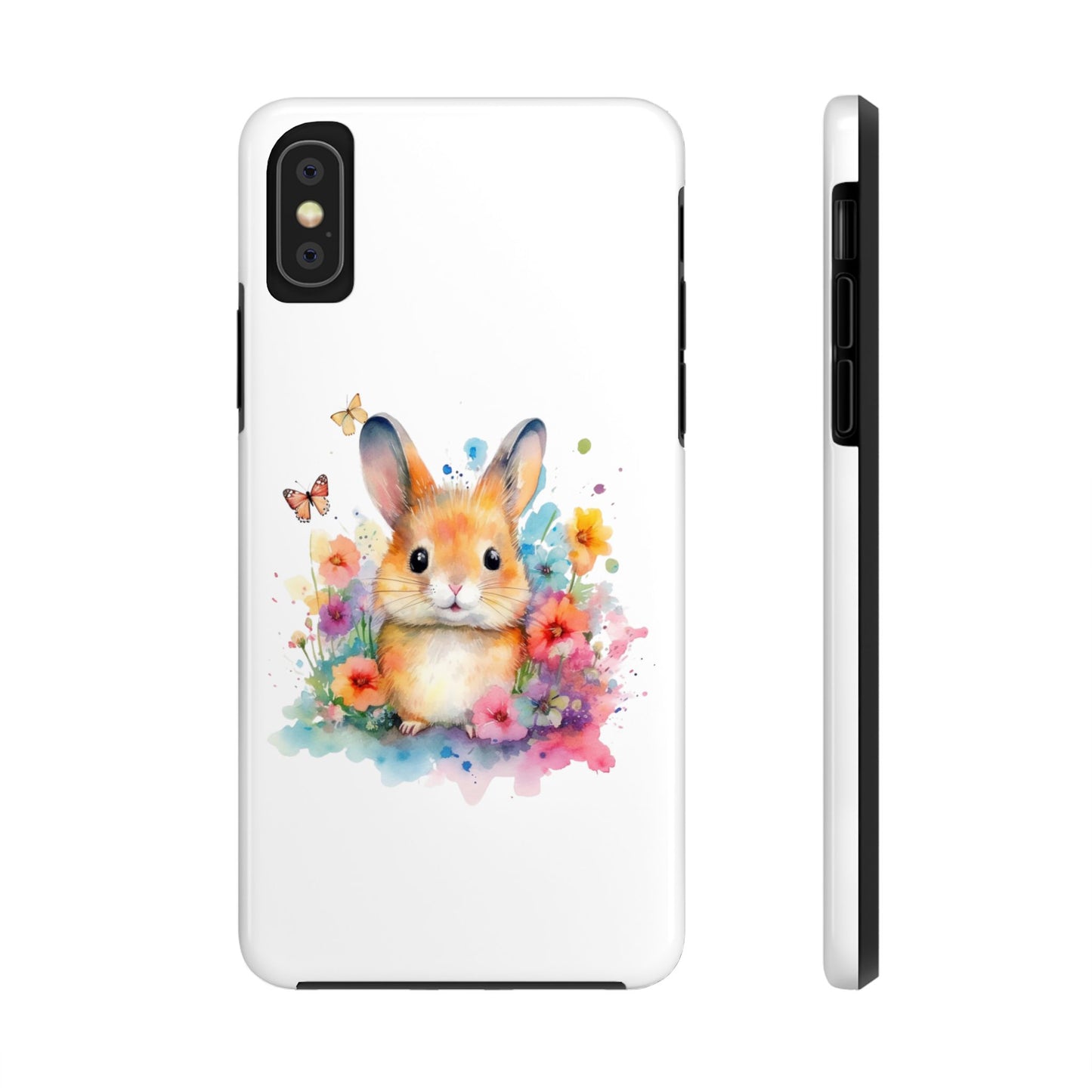 White Tough Phone Cases Rabbit Design