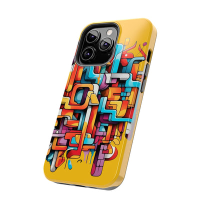 Yellow Tough Phone Cases - Graffiti Design