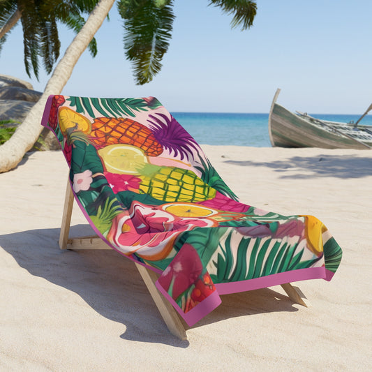 Tropical Fruits Beach Towel