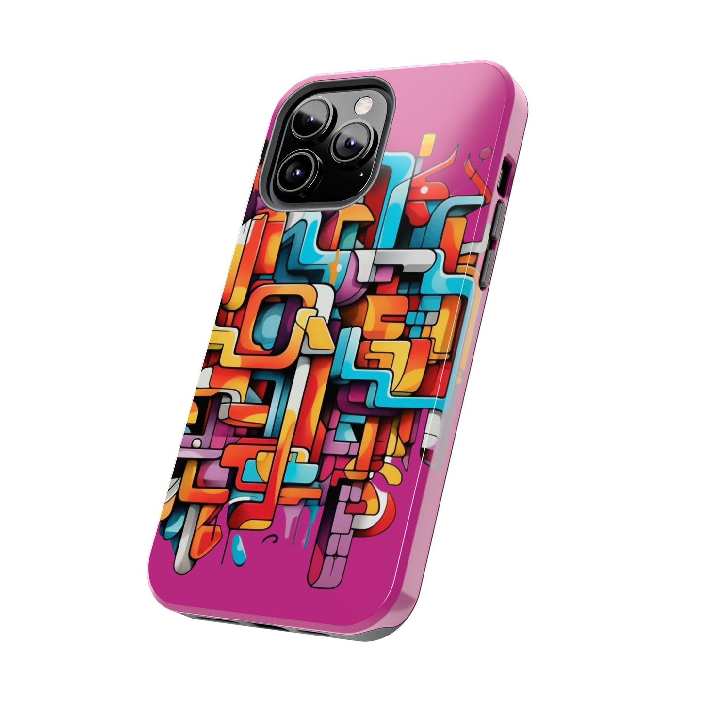 Fuschia Tough Phone Cases - Graffiti Design