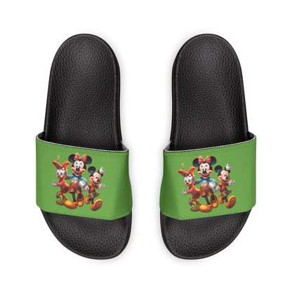 Women's PU Slide Sandals with Disney Characters