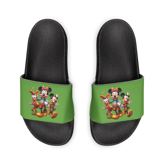 Women's PU Slide Sandals with Disney Characters