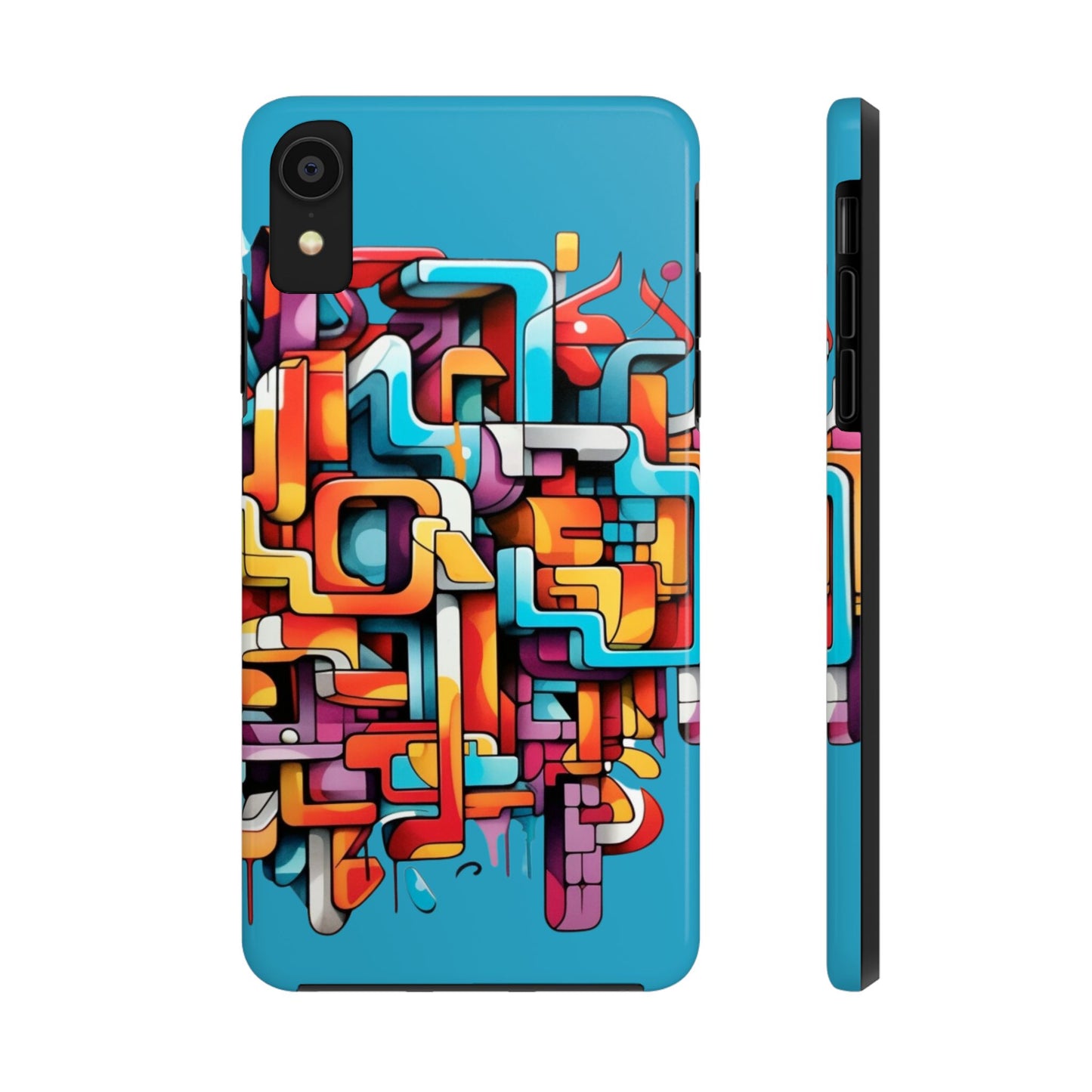 Blue Tough Phone Cases - Graffiti Design