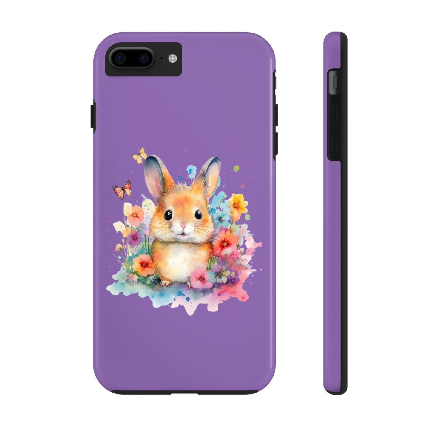 Light Purple Tough Phone Cases Rabbit Design