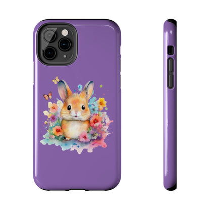 Light Purple Tough Phone Cases Rabbit Design