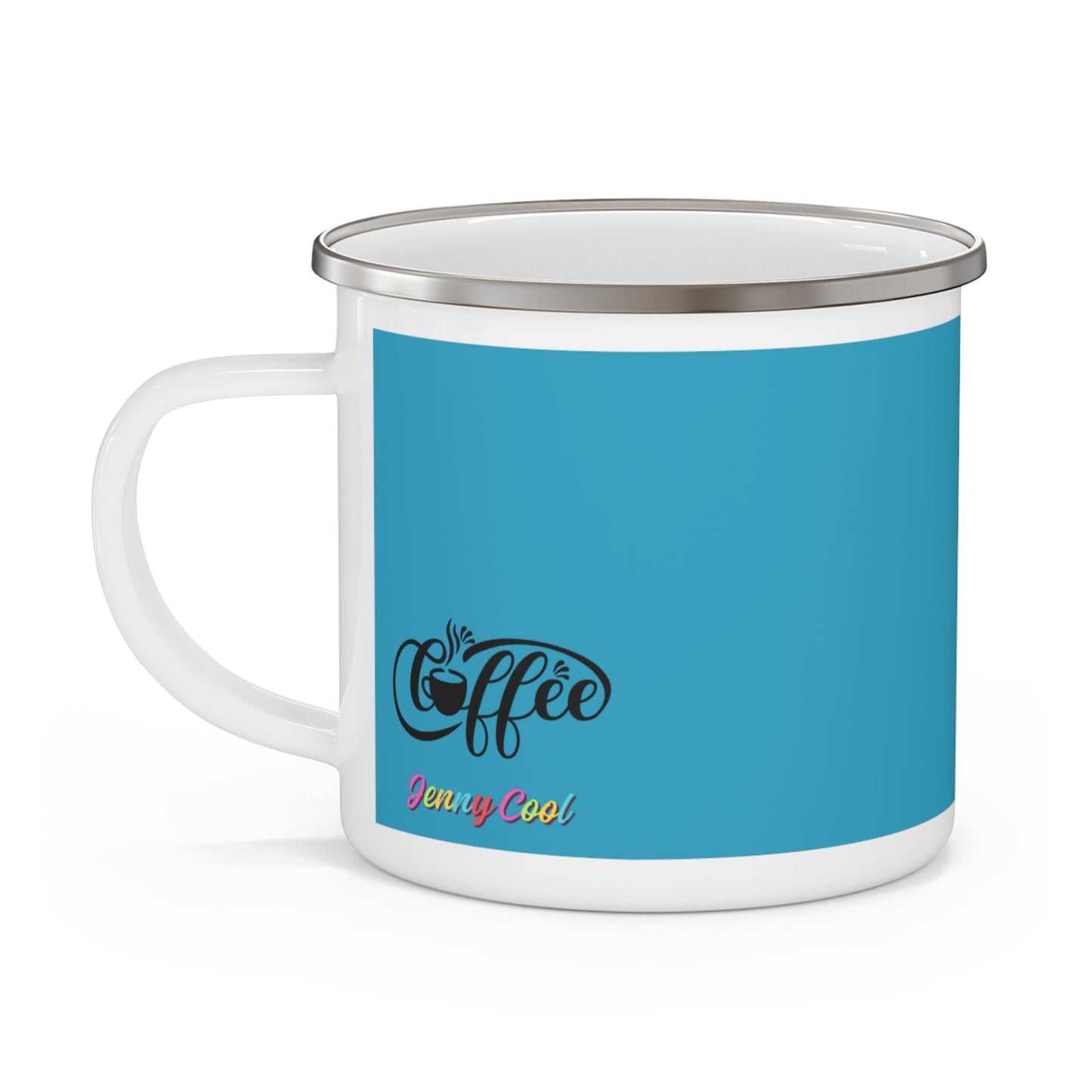 Enamel Camping Mug - Blue Jenny Cool Cup of Coffee Soup Mug