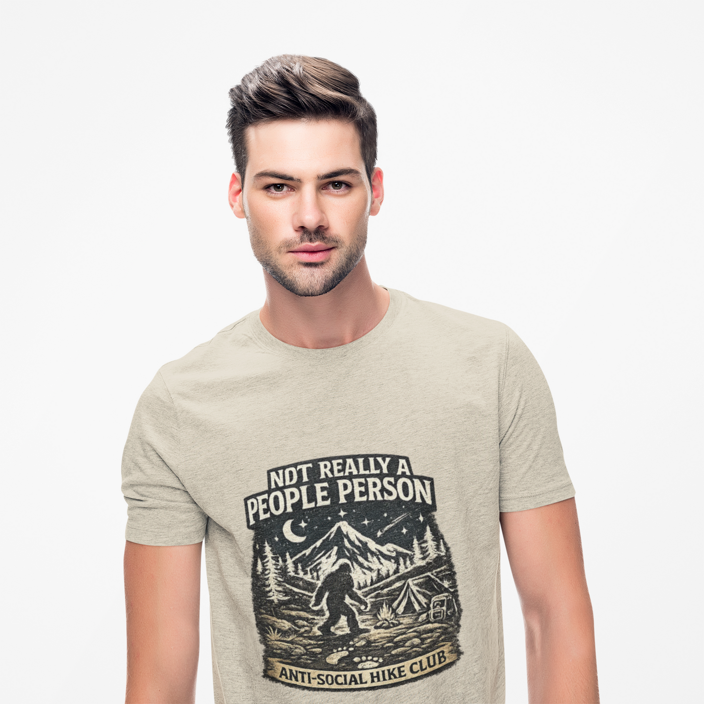 Men’s Funny Hiking T Shirt – Not Really a People Person Anti Social Hike Club Tee