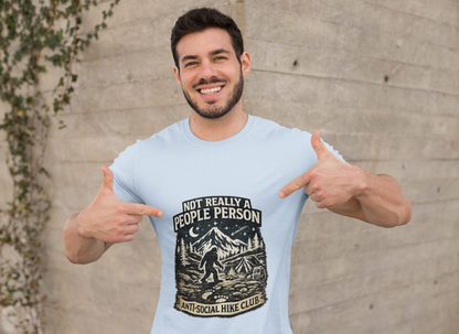 Men’s Funny Hiking T Shirt – Not Really a People Person Anti Social Hike Club Tee