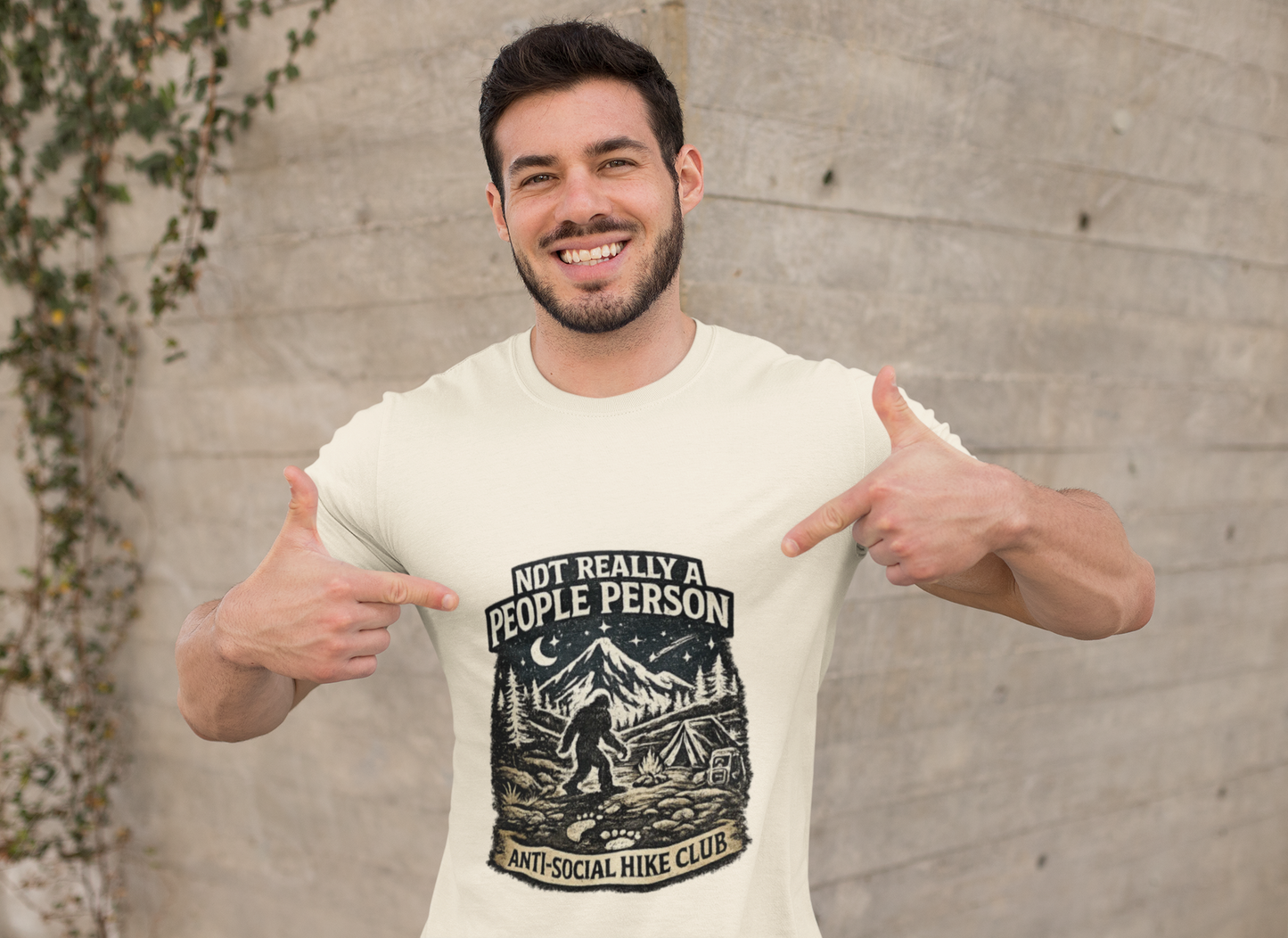 Men’s Funny Hiking T Shirt – Not Really a People Person Anti Social Hike Club Tee