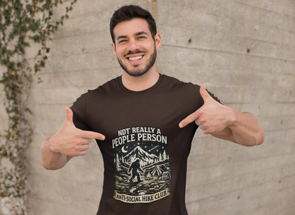 Men’s Funny Hiking T Shirt – Not Really a People Person Anti Social Hike Club Tee