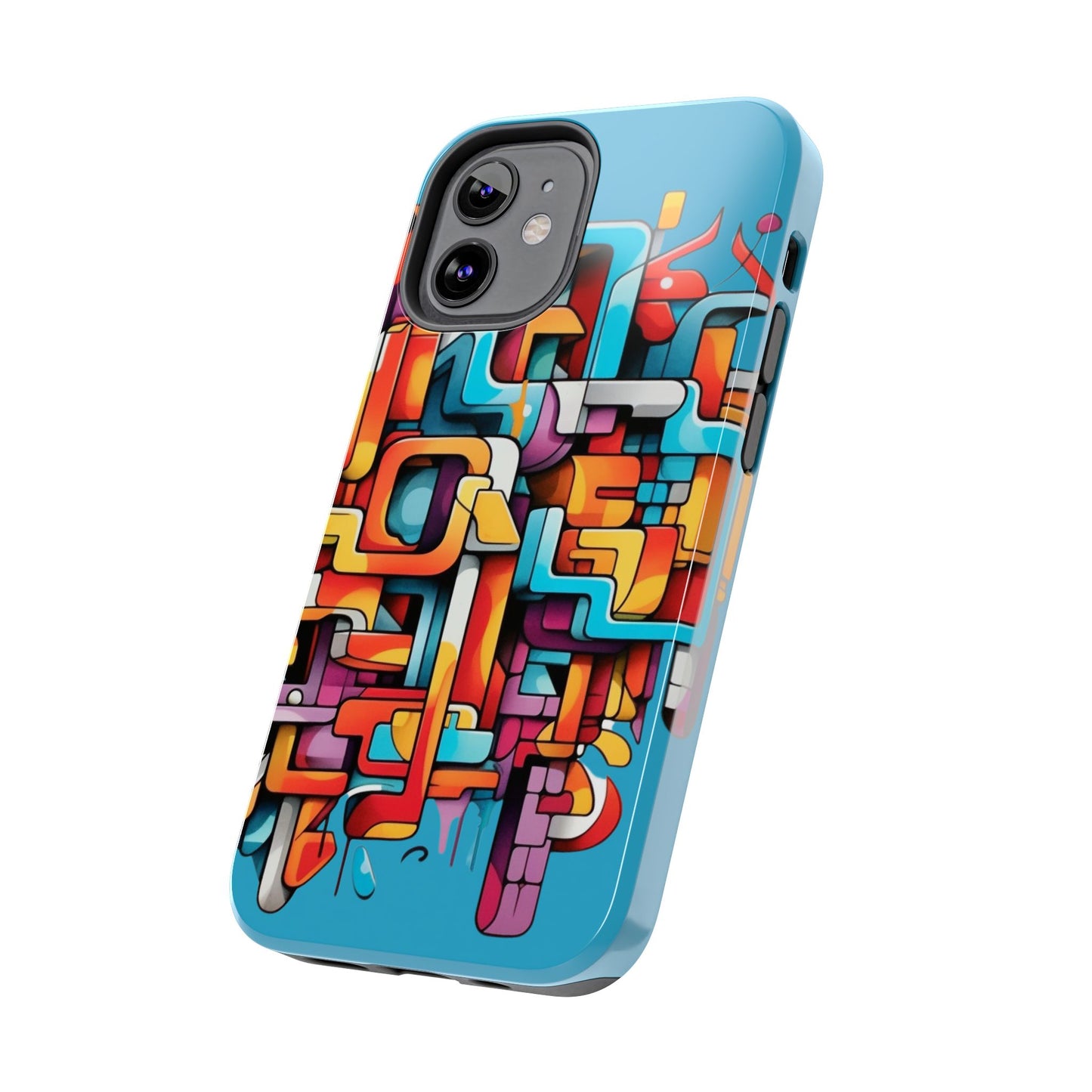 Blue Tough Phone Cases - Graffiti Design