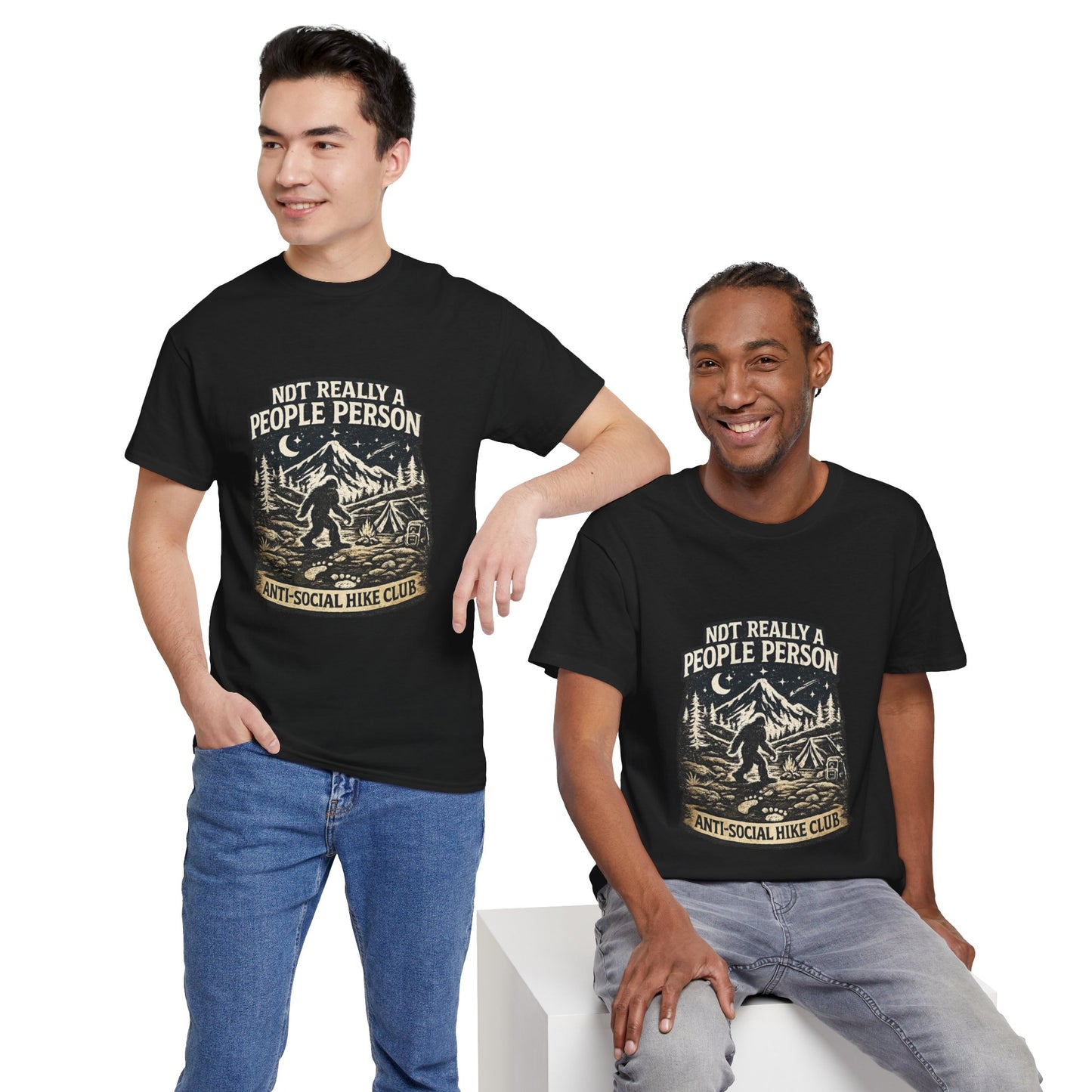 Men’s Funny Hiking T Shirt – Not Really a People Person Anti Social Hike Club Tee