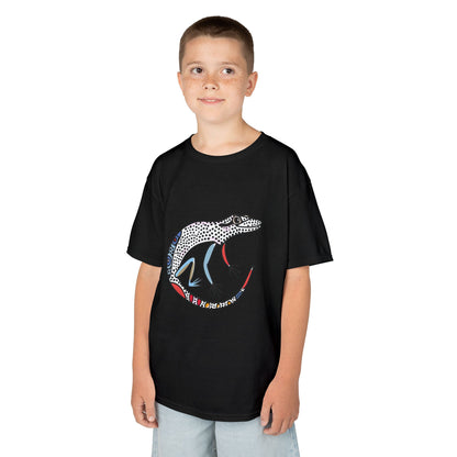 Kids Lizard Graphic Tee — Colorful Patterned Chameleon Shirt
