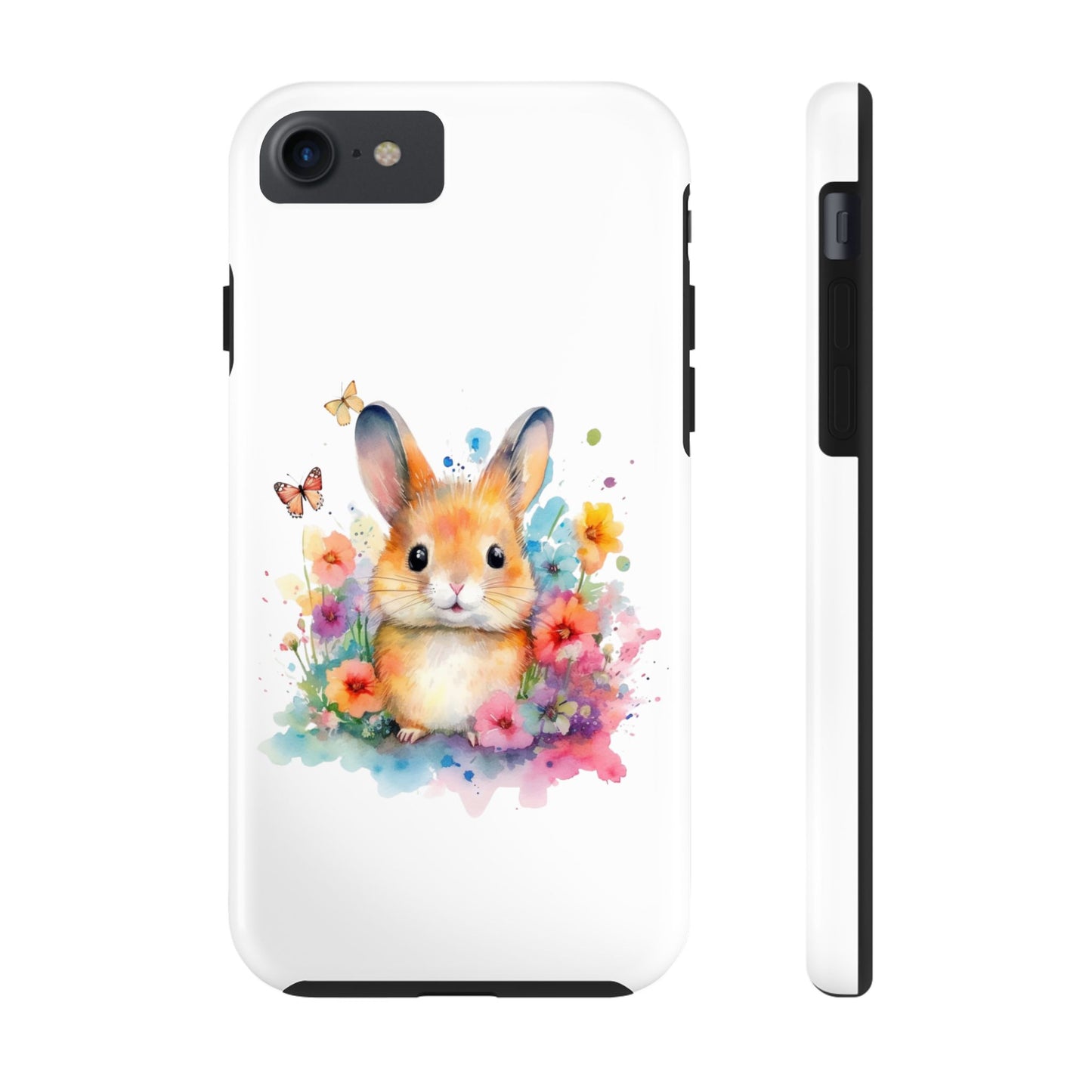 White Tough Phone Cases Rabbit Design