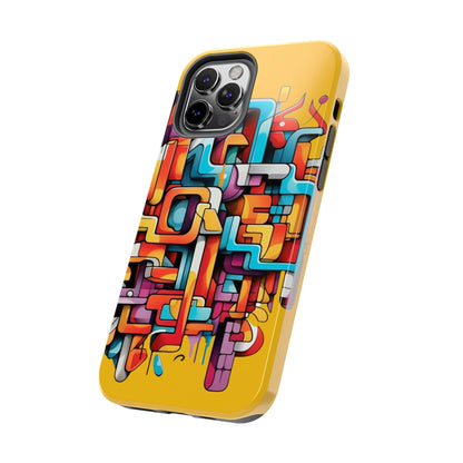 Yellow Tough Phone Cases - Graffiti Design