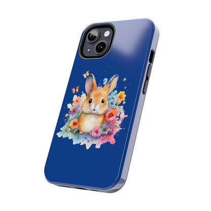 Dark Blue Tough Phone Cases Rabbit Design