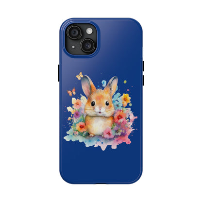 Dark Blue Tough Phone Cases Rabbit Design