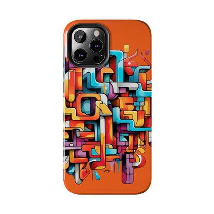 Orange Tough Phone Cases - Graffiti Design