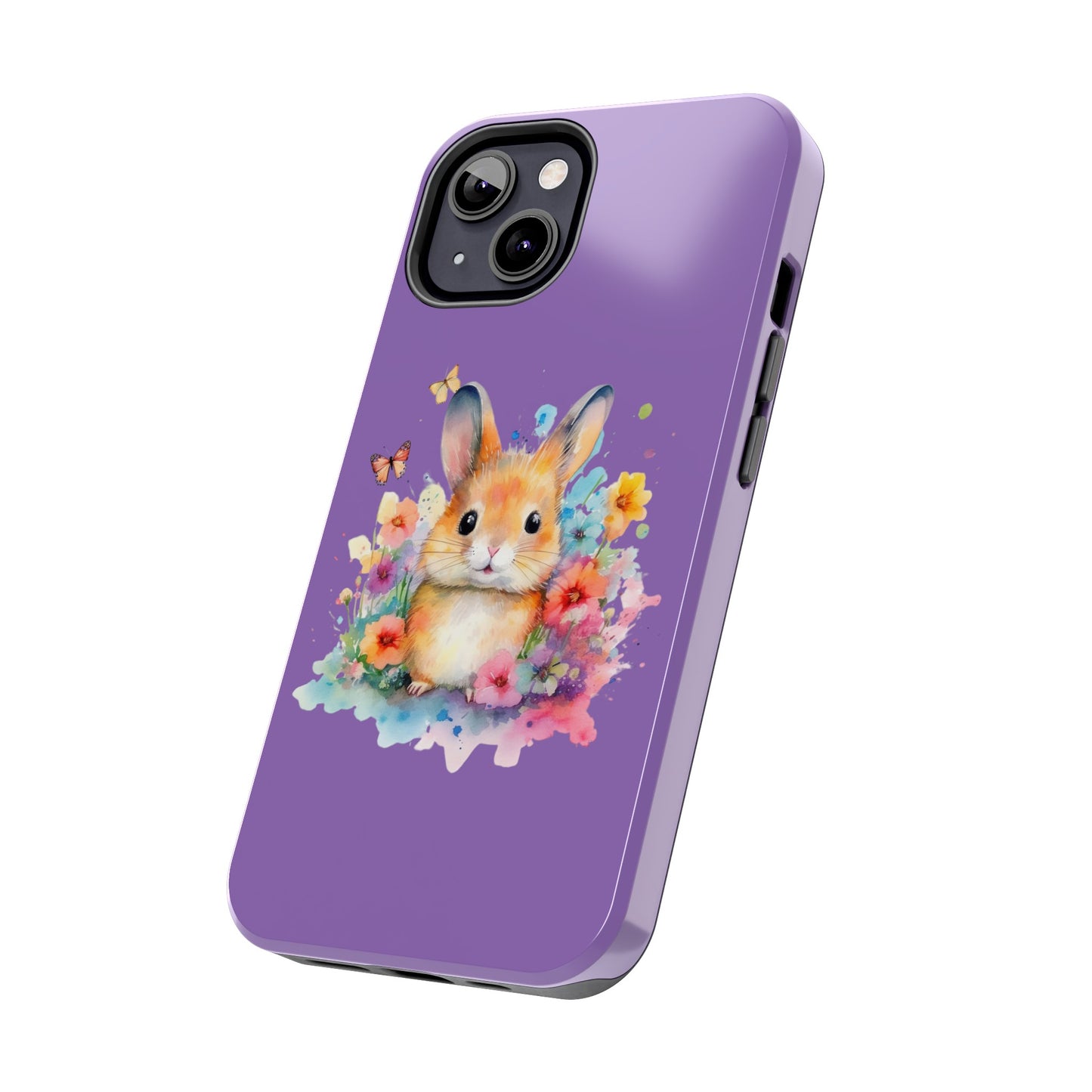 Light Purple Tough Phone Cases Rabbit Design