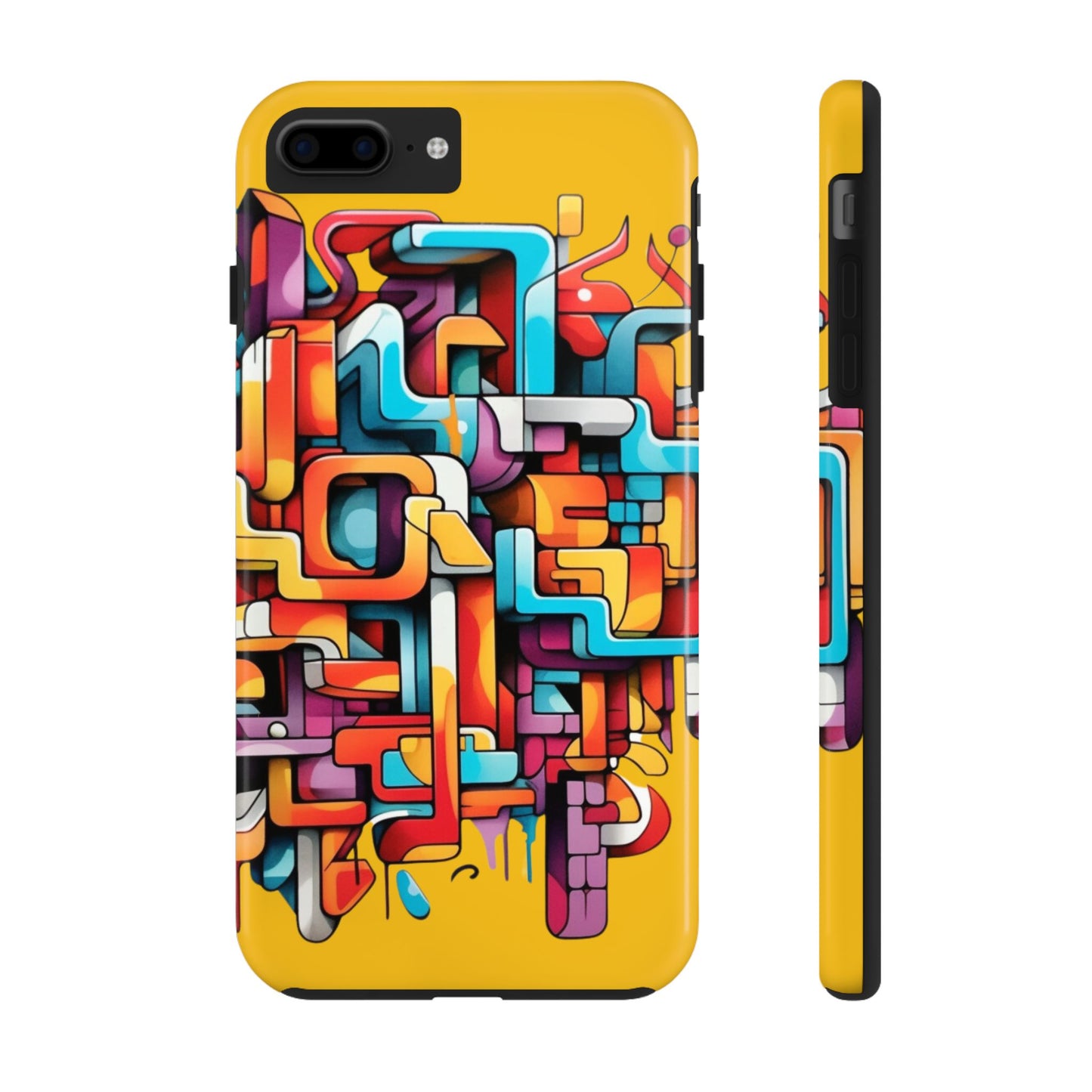 Yellow Tough Phone Cases - Graffiti Design