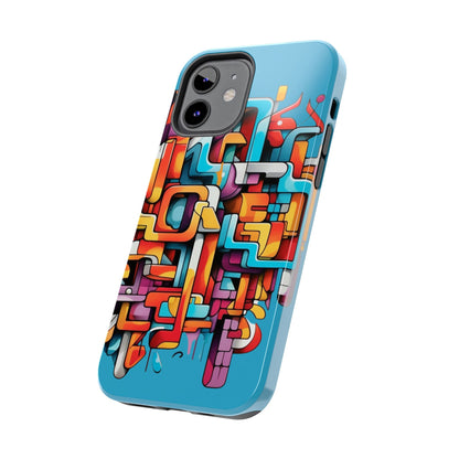 Blue Tough Phone Cases - Graffiti Design