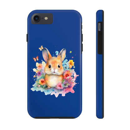 Dark Blue Tough Phone Cases Rabbit Design