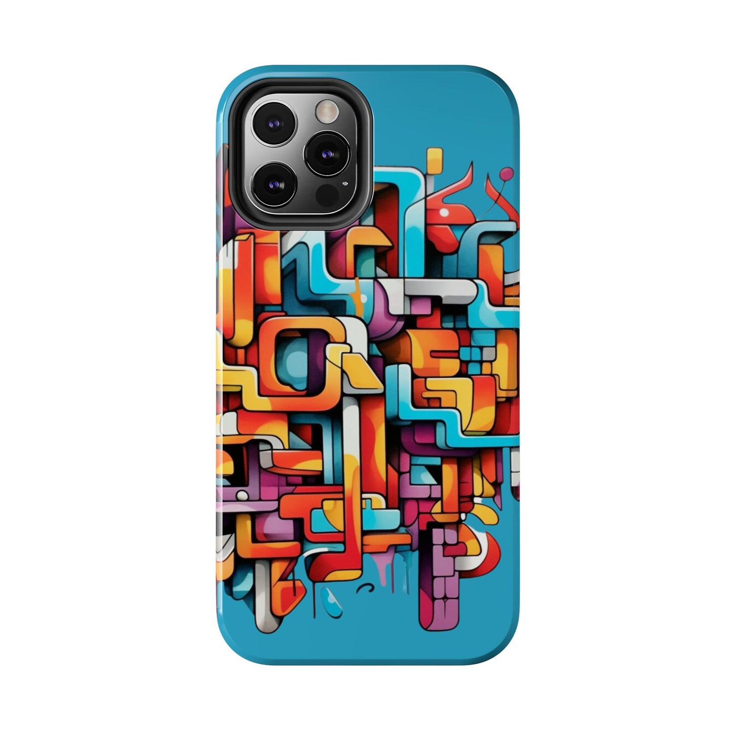 Blue Tough Phone Cases - Graffiti Design