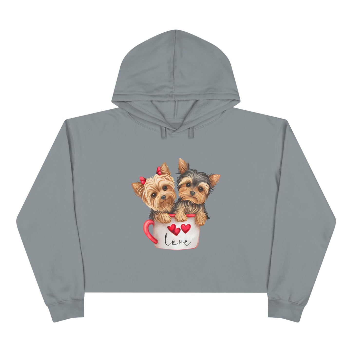 Cute Dog Crop Hoodie Sweatshirt