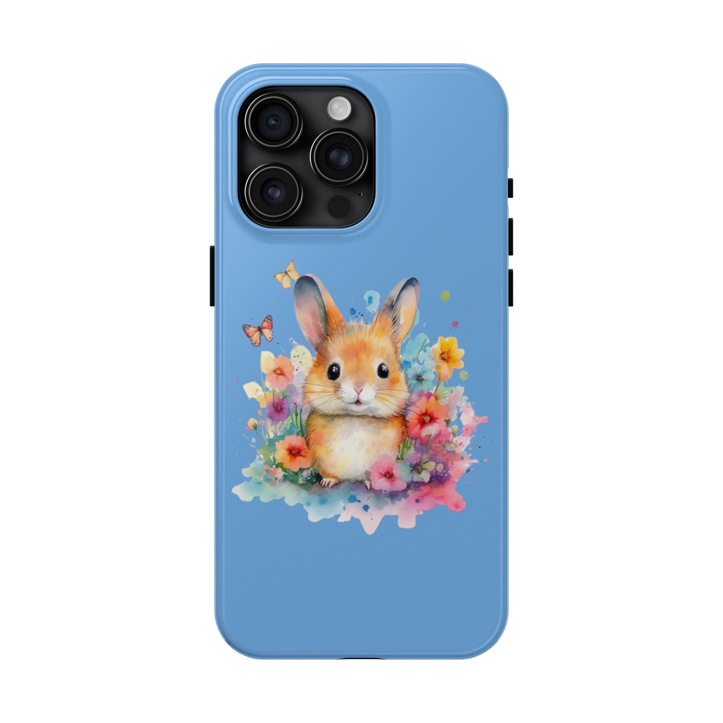 Light Blue Tough Phone Cases Rabbit Design