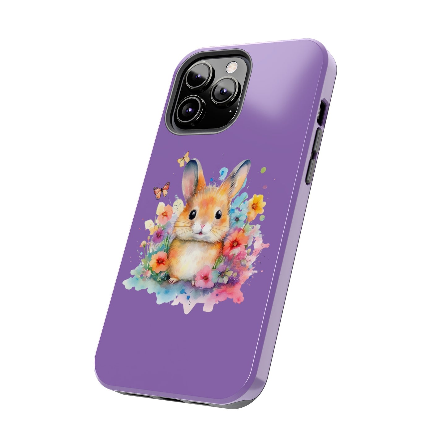 Light Purple Tough Phone Cases Rabbit Design