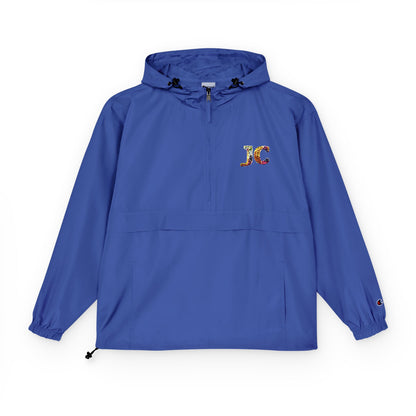 Champion Packable Anorak Jacket – Water-Resistant Lightweight Windbreaker with JC Digital Print (Unisex)