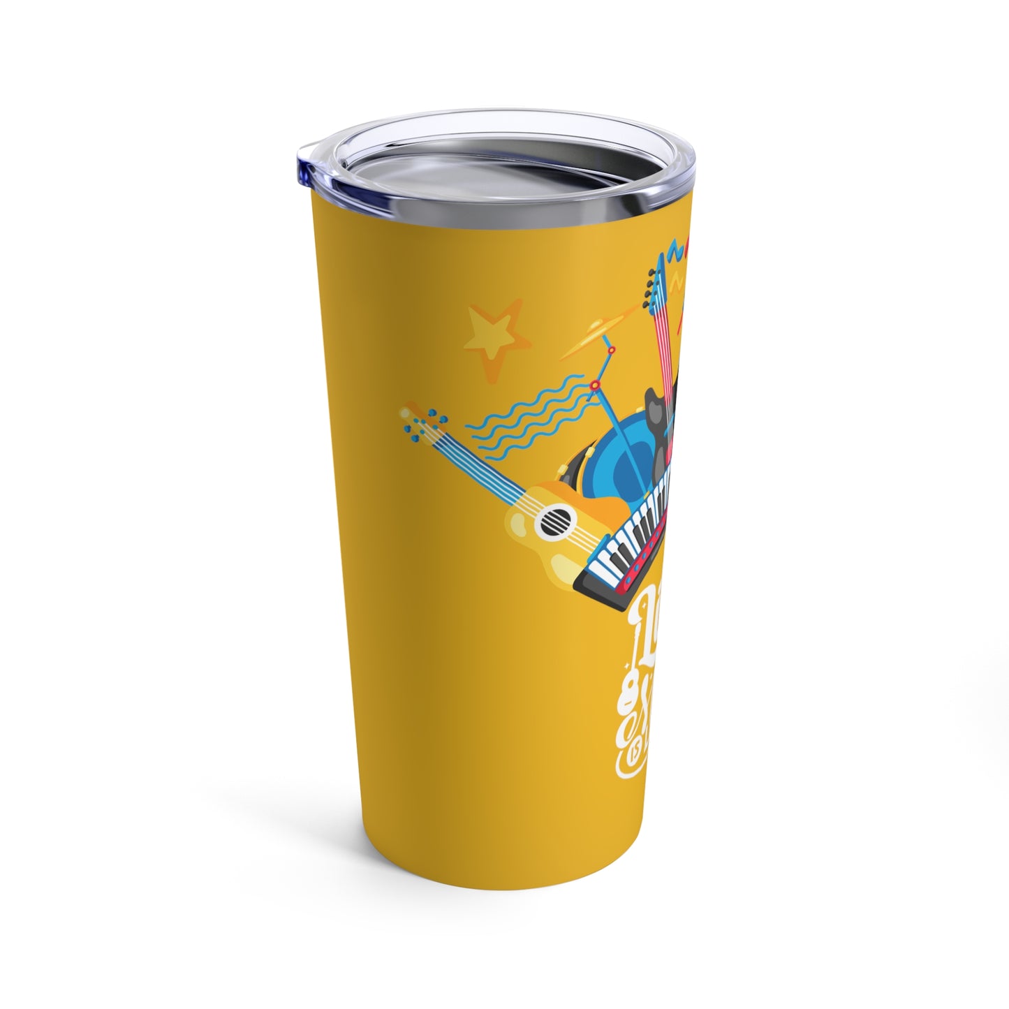 Yellow Tumbler for Music Lovers 20oz