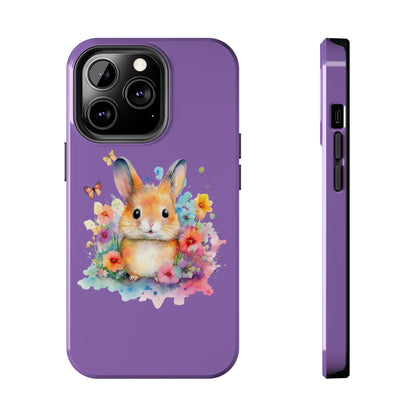 Light Purple Tough Phone Cases Rabbit Design